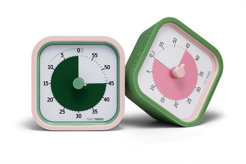 Time Timer MOD Home Edition hoesjes Fern Green Peony Pink
